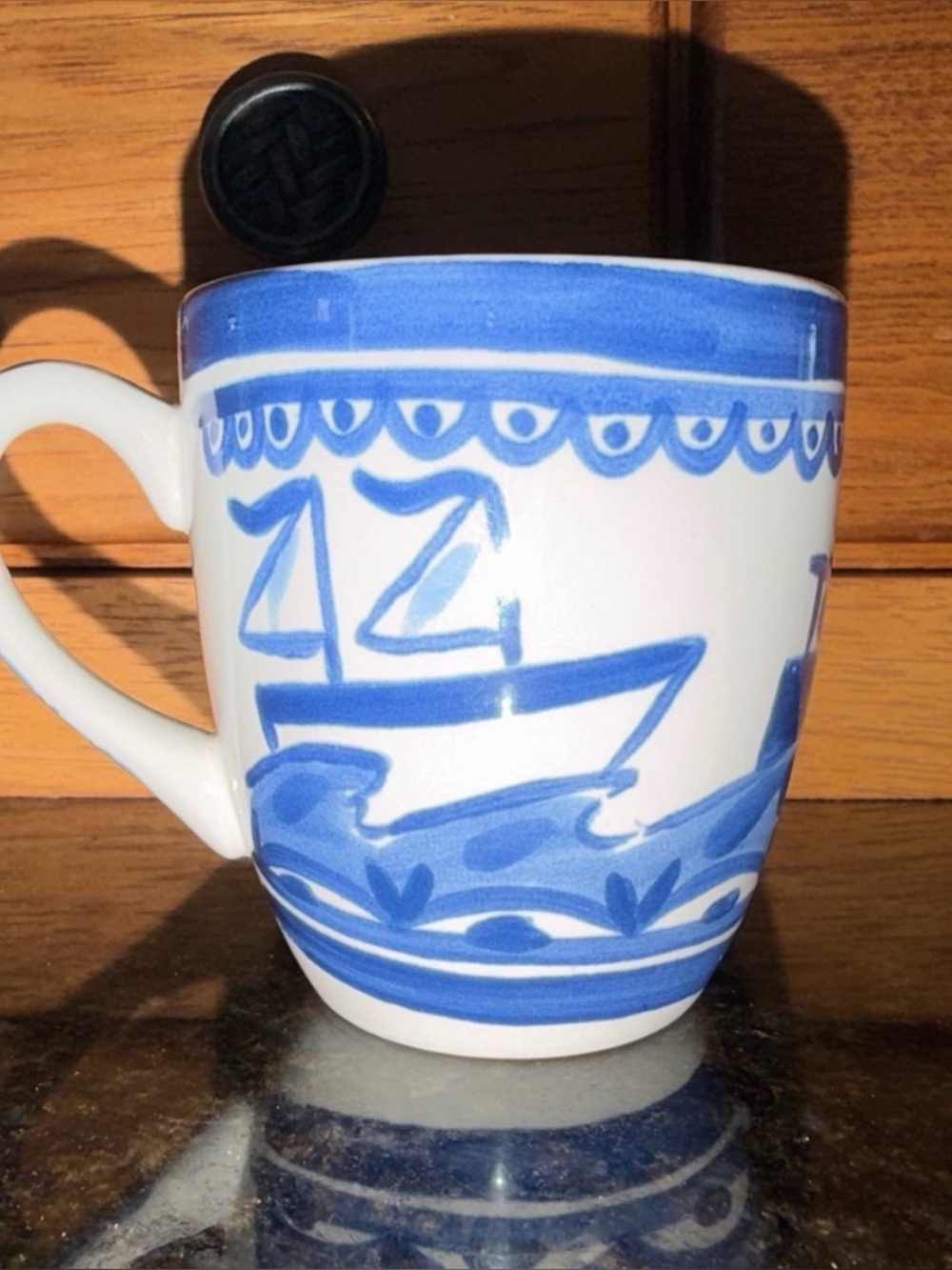 Blond Amsterdam Small Blue and White Nautical theme Ceramic Mug New Delft Blond